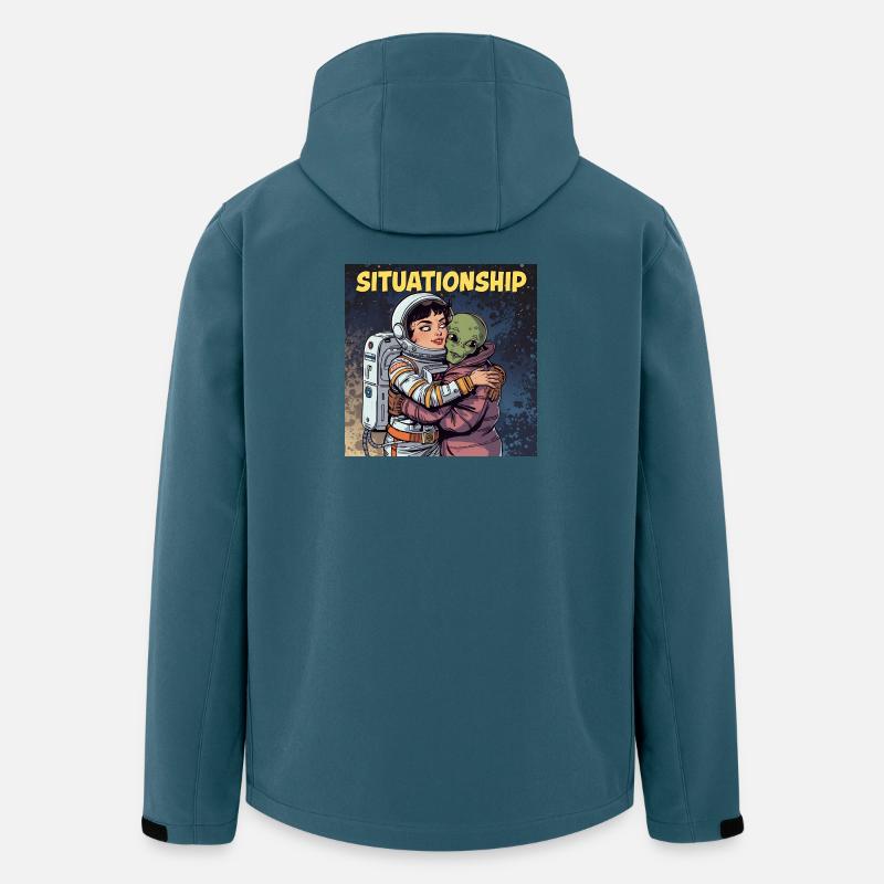 Situationship Astronautin und Alien - Recycelte Männer Softshell-Jacke von Stanley/Stella - Dunkles Petrol
