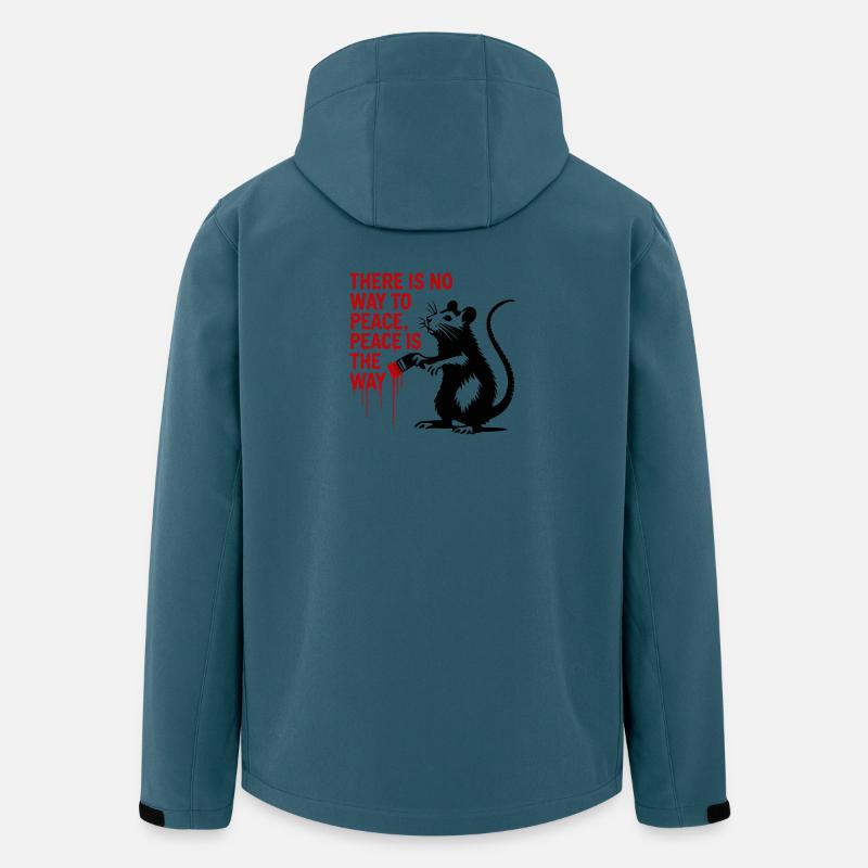 Peace ist der Weg – Blutfarbige Typo - Recycelte Männer Softshell-Jacke von Stanley/Stella - Dunkles Petrol