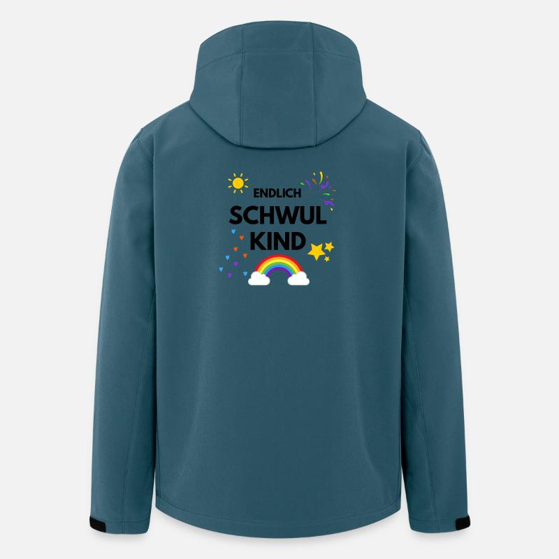 Endlich Schwul Kind - Recycelte Männer Softshell-Jacke von Stanley/Stella - Dunkles Petrol