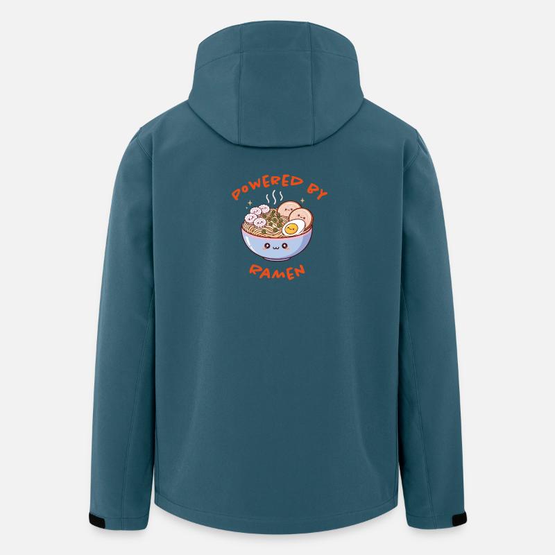 Kawaii Powered by Ramen - Recycelte Männer Softshell-Jacke von Stanley/Stella - Dunkles Petrol