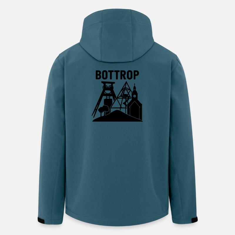 Bottrop Ruhrgebiet Wahrzeichen - Recycelte Männer Softshell-Jacke von Stanley/Stella - Dunkles Petrol