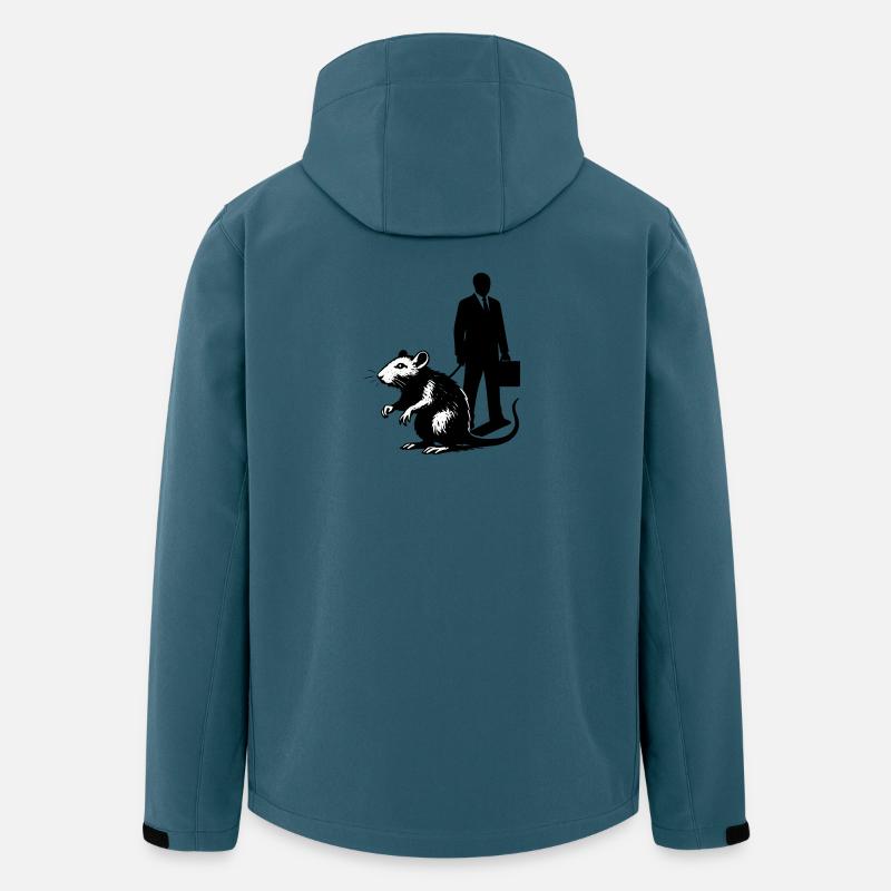 Le rat comme animal de compagnie - Veste softshell homme en polyester recyclé Stanley/Stella - bleu pétrole foncé