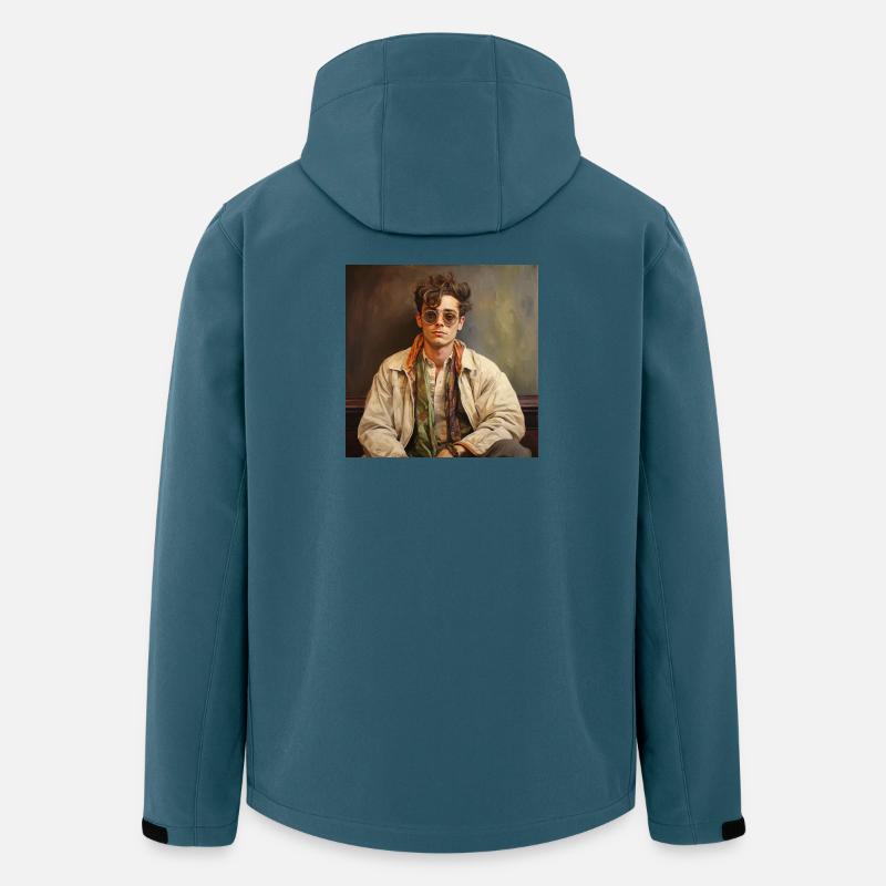 Portrait Retro Chic with Sunglasses - Men’s Recycled Softshell Jacket by Stanley/Stella - stargazer