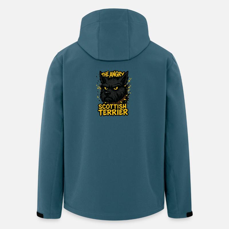 The Angry Scottish Terrier - Recycelte Männer Softshell-Jacke von Stanley/Stella - Dunkles Petrol