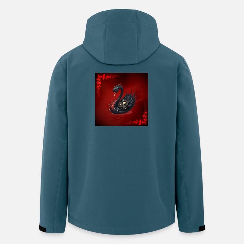 Schwarzer Schwan mit Dornen - Recycelte Männer Softshell-Jacke von Stanley/Stella - Dunkles Petrol
