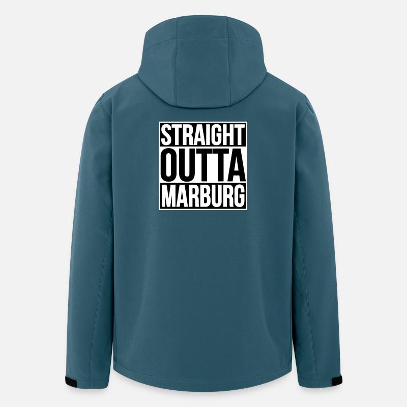 Straight Outta Marburg - Recycelte Männer Softshell-Jacke von Stanley/Stella - Dunkles Petrol