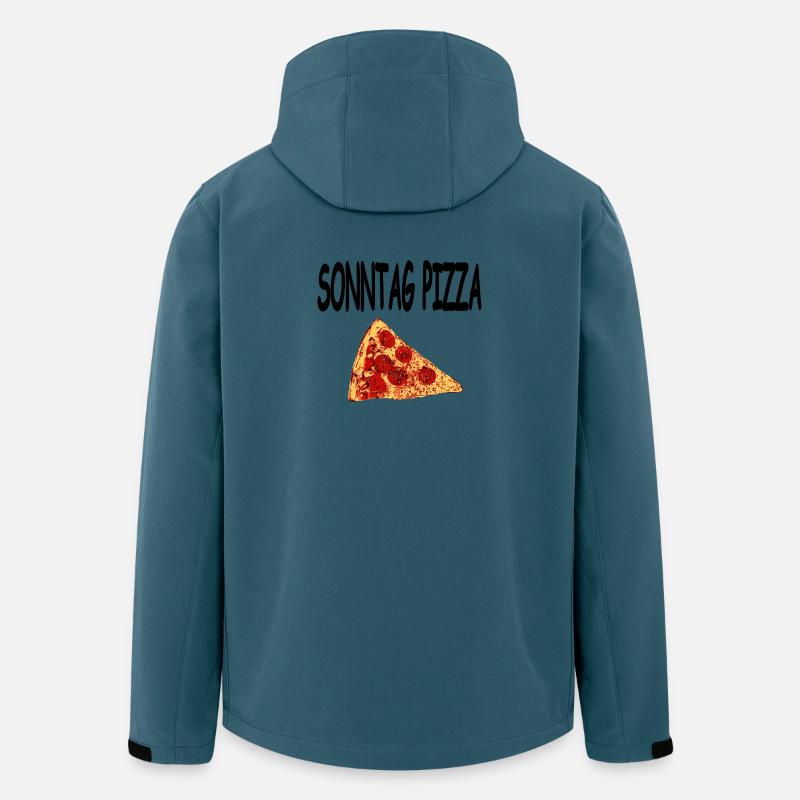 Pizza - Recycelte Männer Softshell-Jacke von Stanley/Stella - Dunkles Petrol