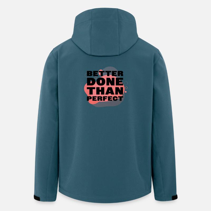 Better Done Than Perfect - Recycelte Männer Softshell-Jacke von Stanley/Stella - Dunkles Petrol