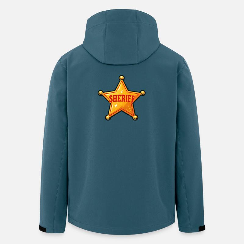 Sheriff Star Illustration - Recycelte Männer Softshell-Jacke von Stanley/Stella - Dunkles Petrol