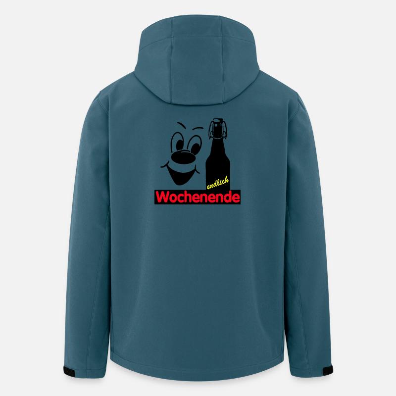 Endlich Wochenende - Recycelte Männer Softshell-Jacke von Stanley/Stella - Dunkles Petrol