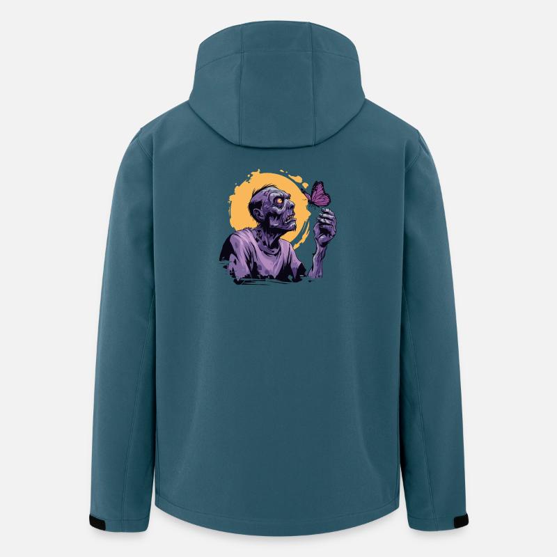 Zombie mit Schmetterling  - Recycelte Männer Softshell-Jacke von Stanley/Stella - Dunkles Petrol