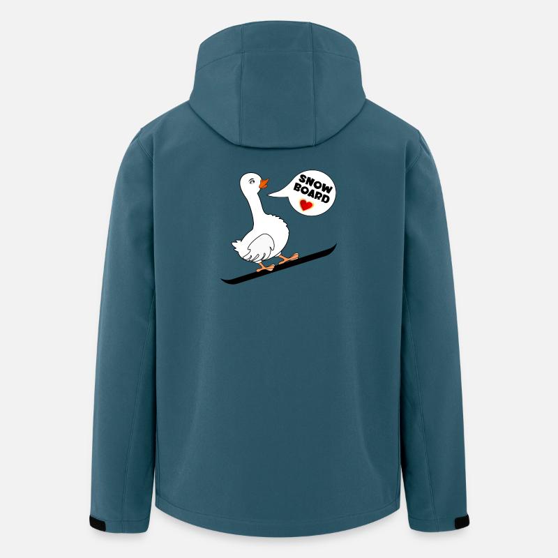 WINTER GOOSE SNOWBOARD LIEBE - Recycelte Männer Softshell-Jacke von Stanley/Stella - Dunkles Petrol