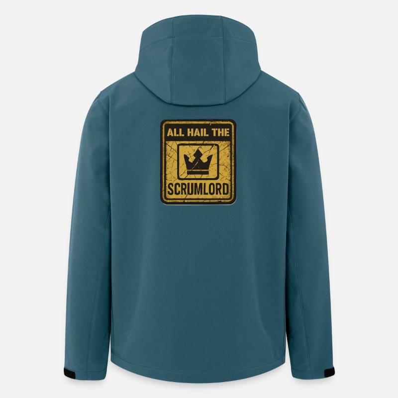 All Hail the Scrumlord - Recycelte Männer Softshell-Jacke von Stanley/Stella - Dunkles Petrol
