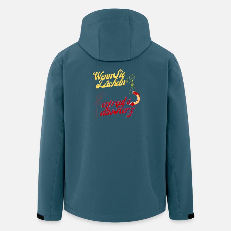 Wenn Sie lächeln  erfreut's das Herz - Recycelte Männer Softshell-Jacke von Stanley/Stella - Dunkles Petrol