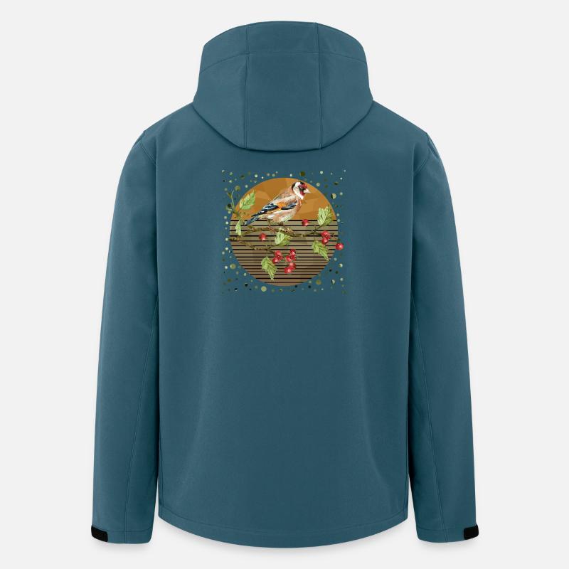 Bunter Vogel - Recycelte Männer Softshell-Jacke von Stanley/Stella - Dunkles Petrol