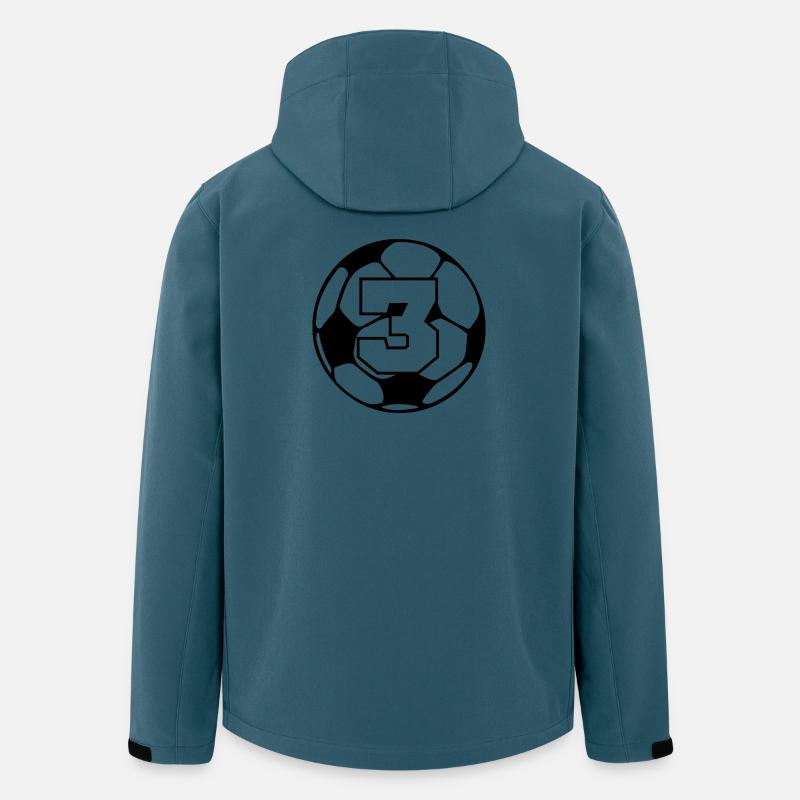Nummer 3 Fußball - 3. Jubiläum - Recycelte Männer Softshell-Jacke von Stanley/Stella - Dunkles Petrol