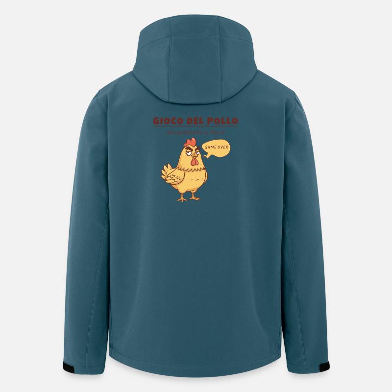 Hühnerspiel – Lustiges Design - Recycelte Männer Softshell-Jacke von Stanley/Stella - Dunkles Petrol
