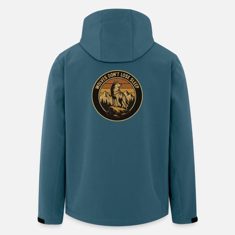 Moonlit night wolf in mountain landscape - Men’s Recycled Softshell Jacket by Stanley/Stella - stargazer