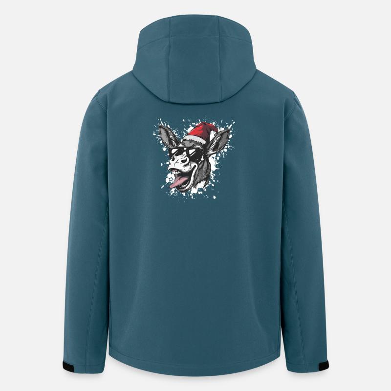 Âne Noël Drôle - Veste softshell homme en polyester recyclé Stanley/Stella - bleu pétrole foncé