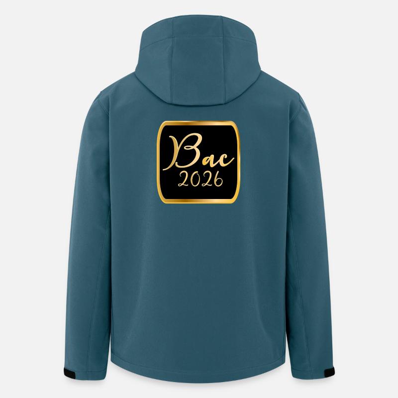 Lycée BAC 2026 - Veste softshell homme en polyester recyclé Stanley/Stella - bleu pétrole foncé