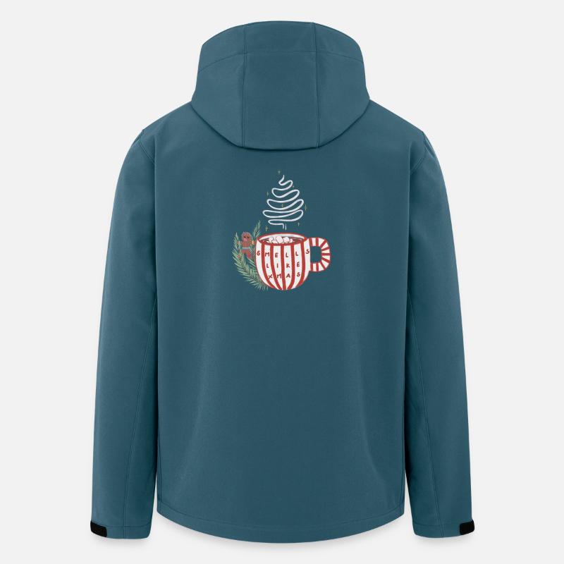 Zimtzauber Tasse Weihnachtsduft - Recycelte Männer Softshell-Jacke von Stanley/Stella - Dunkles Petrol