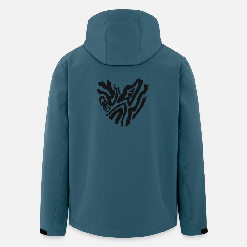 Herz eines Tigers  - Recycelte Männer Softshell-Jacke von Stanley/Stella - Dunkles Petrol