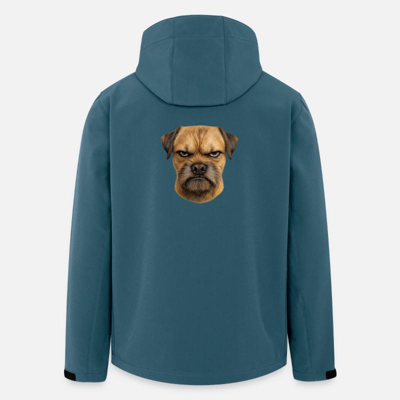 Grim Dog Face | Border Terrier - Men’s Recycled Softshell Jacket by Stanley/Stella - stargazer