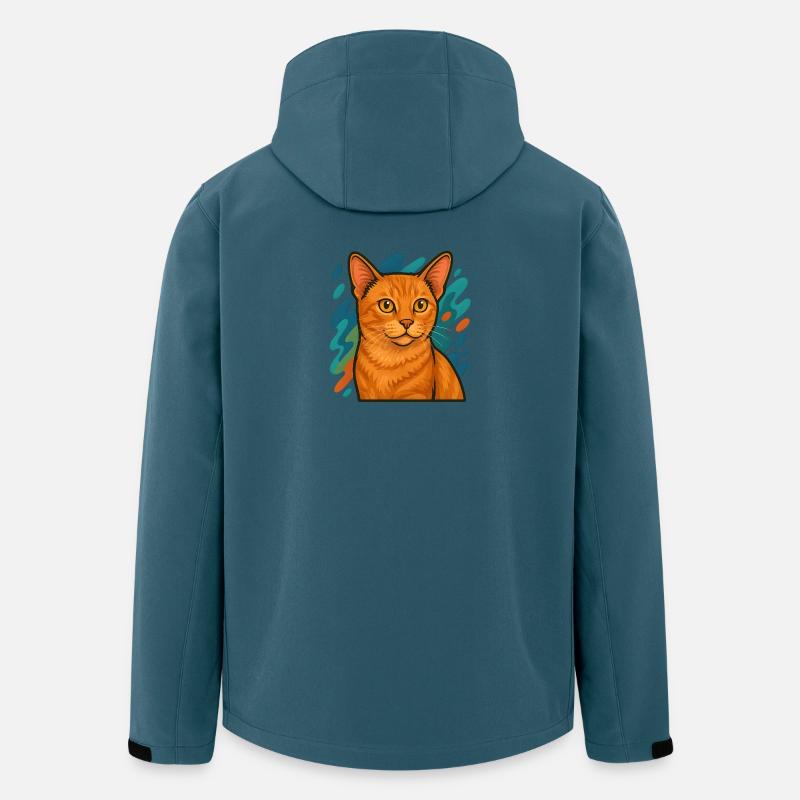 Manx Katze Illustration - Recycelte Männer Softshell-Jacke von Stanley/Stella - Dunkles Petrol