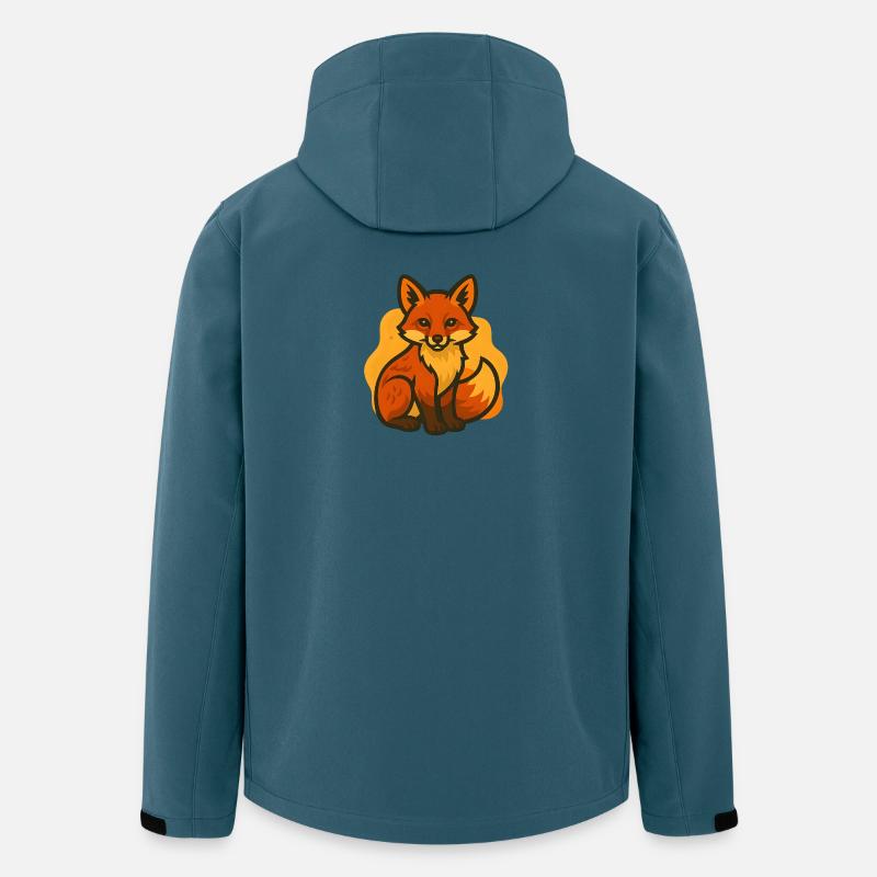 Fuchsjunges Illustration - Recycelte Männer Softshell-Jacke von Stanley/Stella - Dunkles Petrol