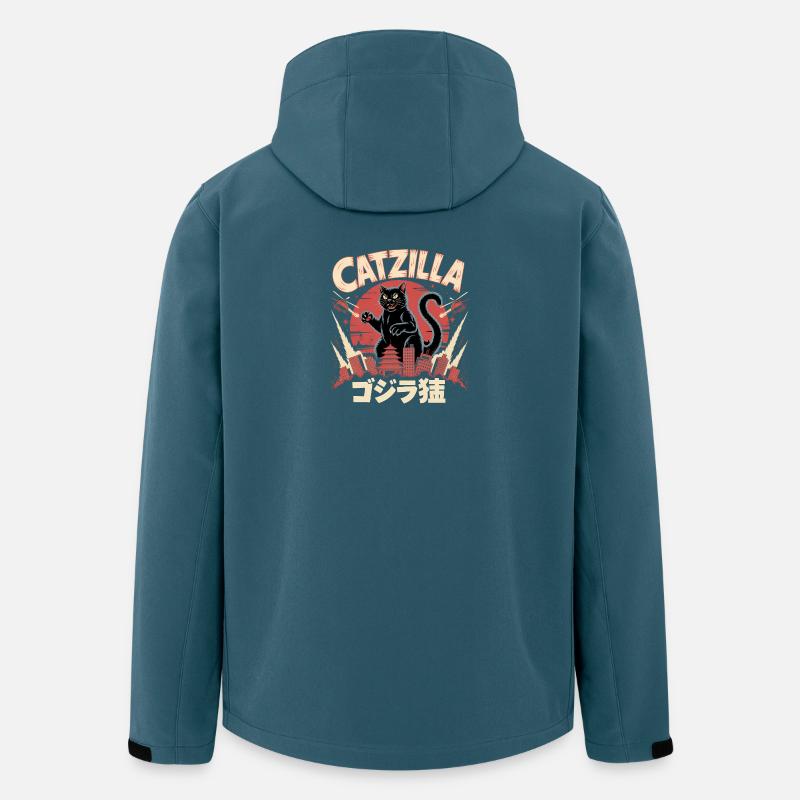Catzilla - Cute Cat Logo - Men’s Recycled Softshell Jacket by Stanley/Stella - stargazer