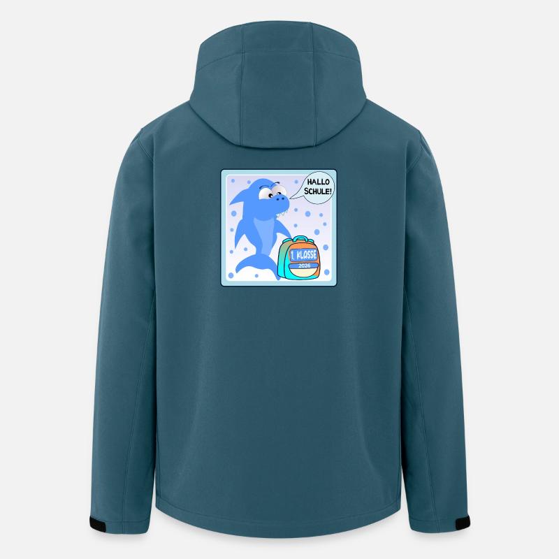 Einschulung Erste Klasse 2026 Hai - Recycelte Männer Softshell-Jacke von Stanley/Stella - Dunkles Petrol