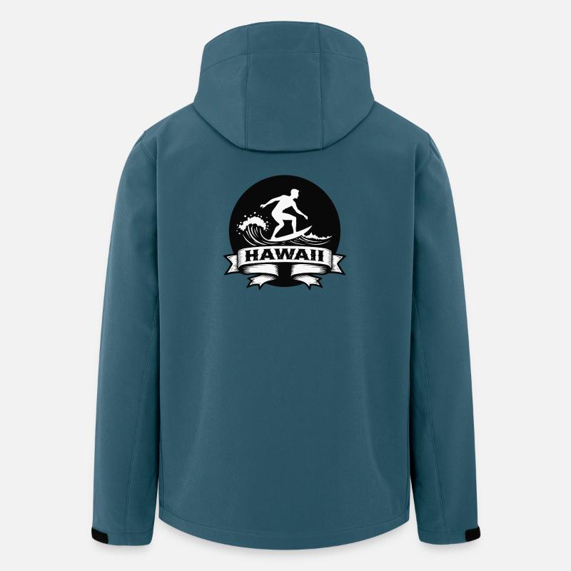 Surfer Hawaii Wellenbanner - Recycelte Männer Softshell-Jacke von Stanley/Stella - Dunkles Petrol