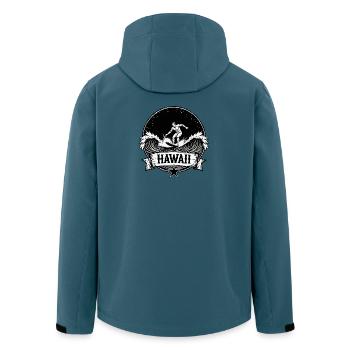 Hawaii Surfer Wellenreiter auf Pazifikwelle - Recycelte Männer Softshell-Jacke von Stanley/Stella - Dunkles Petrol - Hinten - AI Model Male 185 light (185cm)