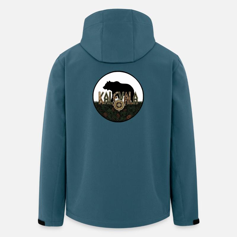 Kaleval Finnland - Recycelte Männer Softshell-Jacke von Stanley/Stella - Dunkles Petrol