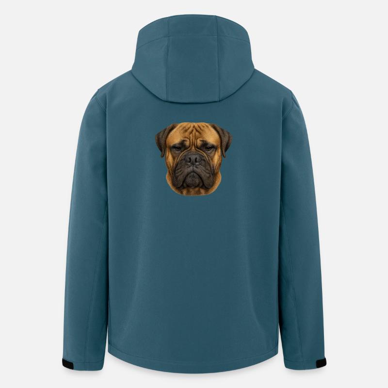 Wuchtkopf Mastiff Portrait - Recycelte Männer Softshell-Jacke von Stanley/Stella - Dunkles Petrol