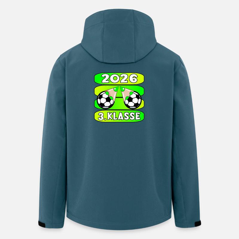 Fußball Grundschule 3. Klasse 2026 - Recycelte Männer Softshell-Jacke von Stanley/Stella - Dunkles Petrol
