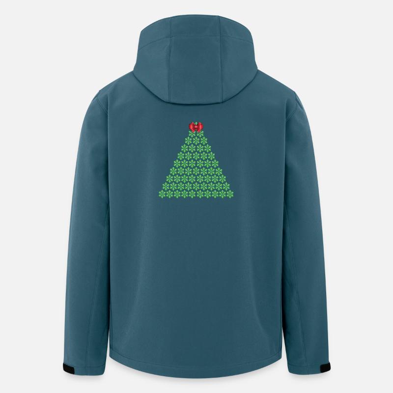 Snowflake Christmas tree with bow - Men’s Recycled Softshell Jacket by Stanley/Stella - stargazer