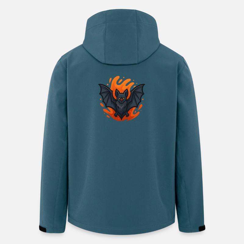 Emblème de la chauve-souris vampire - Veste softshell homme en polyester recyclé Stanley/Stella - bleu pétrole foncé