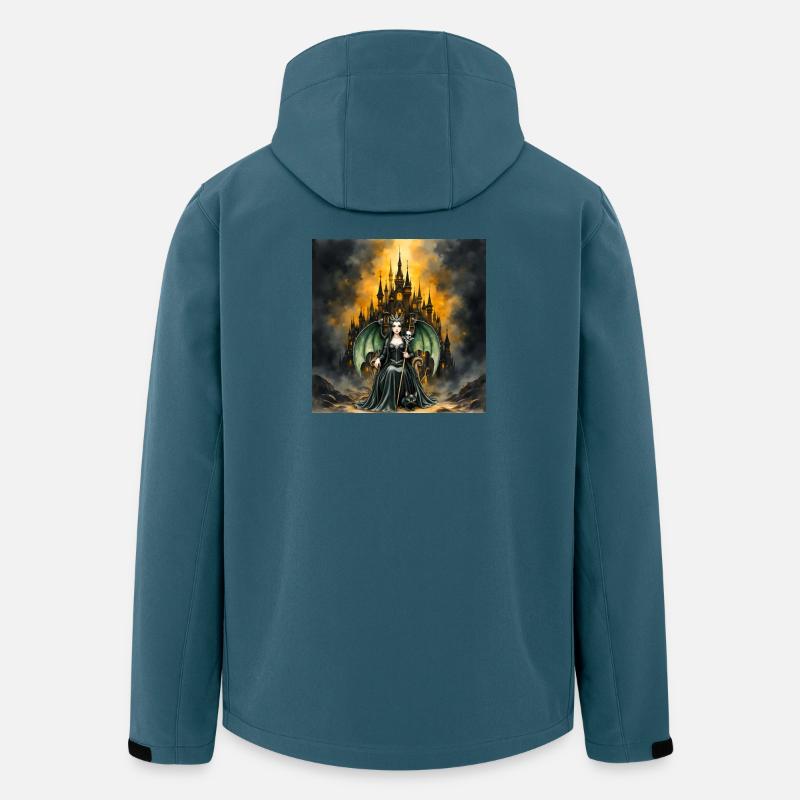 Sorcière ailée devant le château - Veste softshell homme en polyester recyclé Stanley/Stella - bleu pétrole foncé