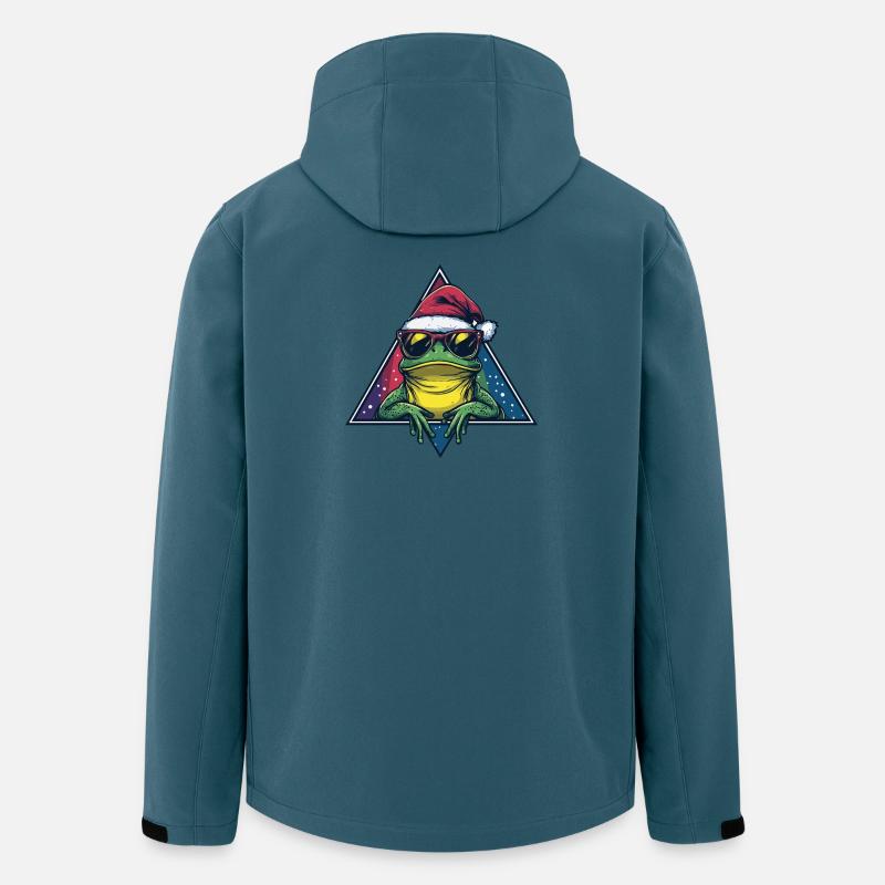 Frosch im Santa Triangle - Recycelte Männer Softshell-Jacke von Stanley/Stella - Dunkles Petrol