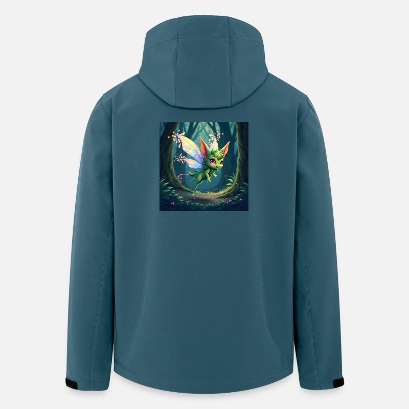 Wald-Regenbogendrache - Recycelte Männer Softshell-Jacke von Stanley/Stella - Dunkles Petrol