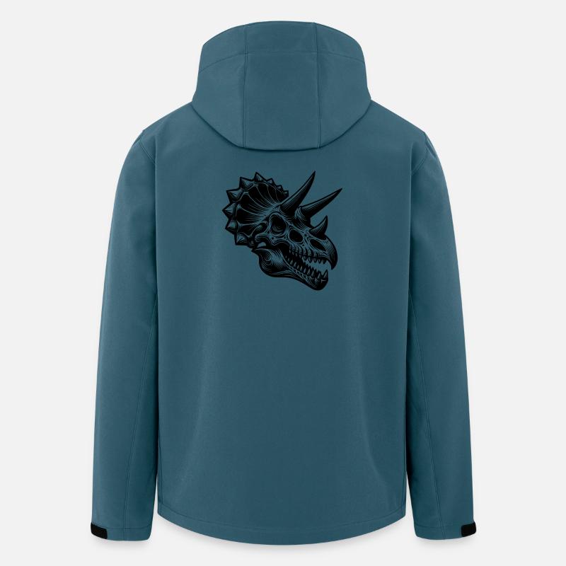 Dinosaurier Triceratops Kopf Fossil Knochen - Recycelte Männer Softshell-Jacke von Stanley/Stella - Dunkles Petrol