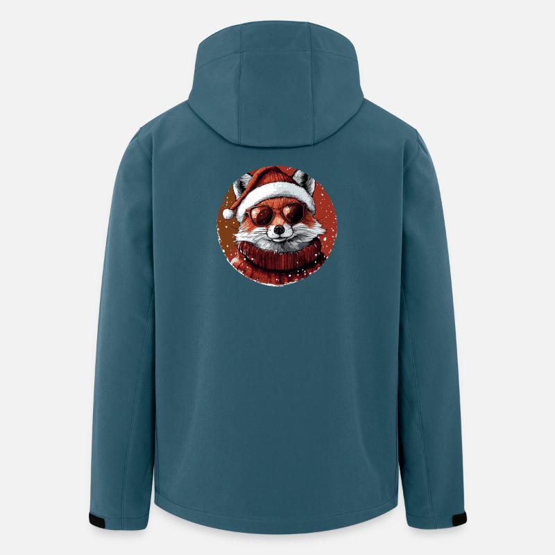 Fox Christmas Cool Christmas - Veste softshell homme en polyester recyclé Stanley/Stella - bleu pétrole foncé