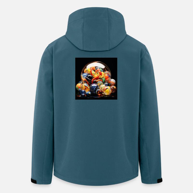 Farbige Glaskugel Explosion - Recycelte Männer Softshell-Jacke von Stanley/Stella - Dunkles Petrol
