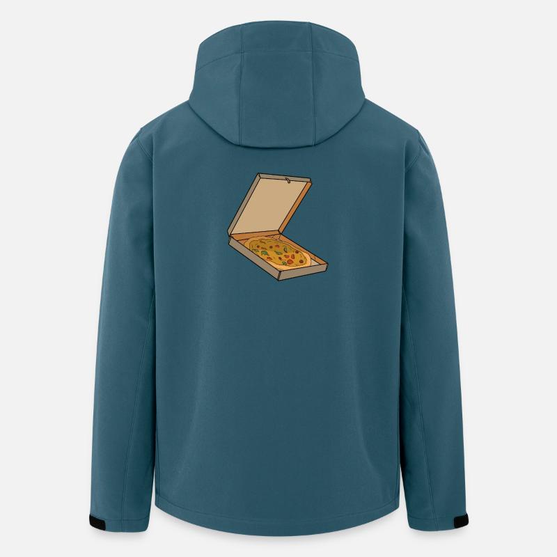 Pizzakarton-Pop-Art-Stück - Recycelte Männer Softshell-Jacke von Stanley/Stella - Dunkles Petrol