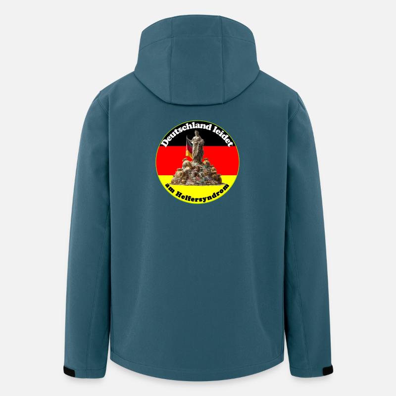 Deutschland hat ein Helfersyndrom - Recycelte Männer Softshell-Jacke von Stanley/Stella - Dunkles Petrol