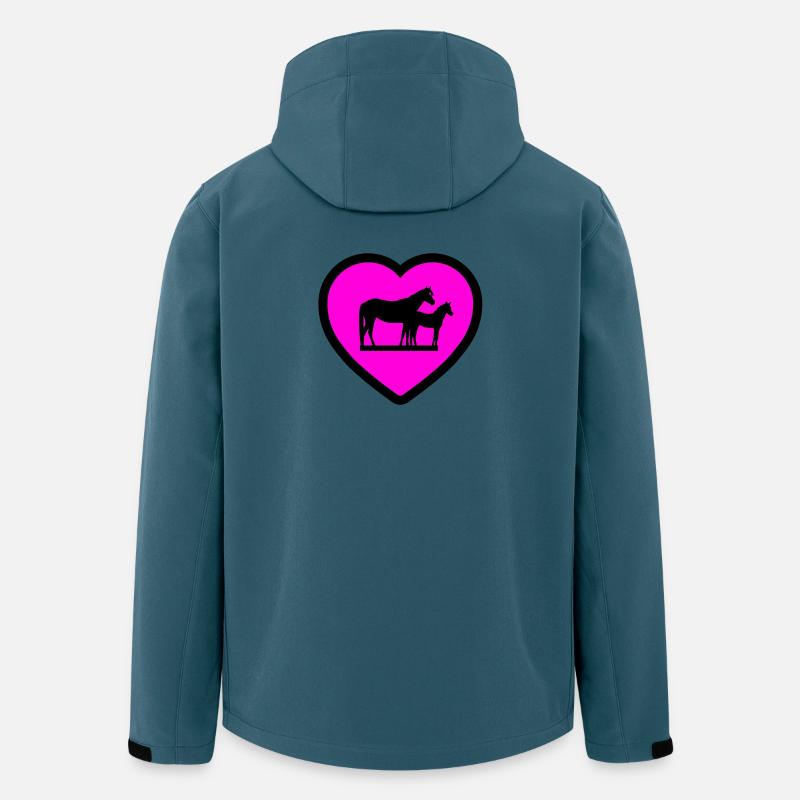 Pferde - Recycelte Männer Softshell-Jacke von Stanley/Stella - Dunkles Petrol