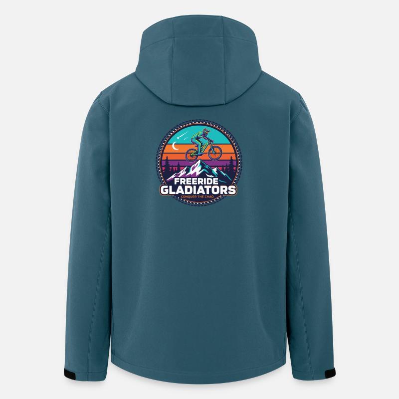 Attraction Freeride Gladiators Peak - Veste softshell homme en polyester recyclé Stanley/Stella - bleu pétrole foncé