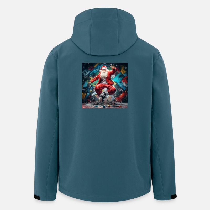 Weihnachtsmann Graffiti Sprung Breakdance - Recycelte Männer Softshell-Jacke von Stanley/Stella - Dunkles Petrol