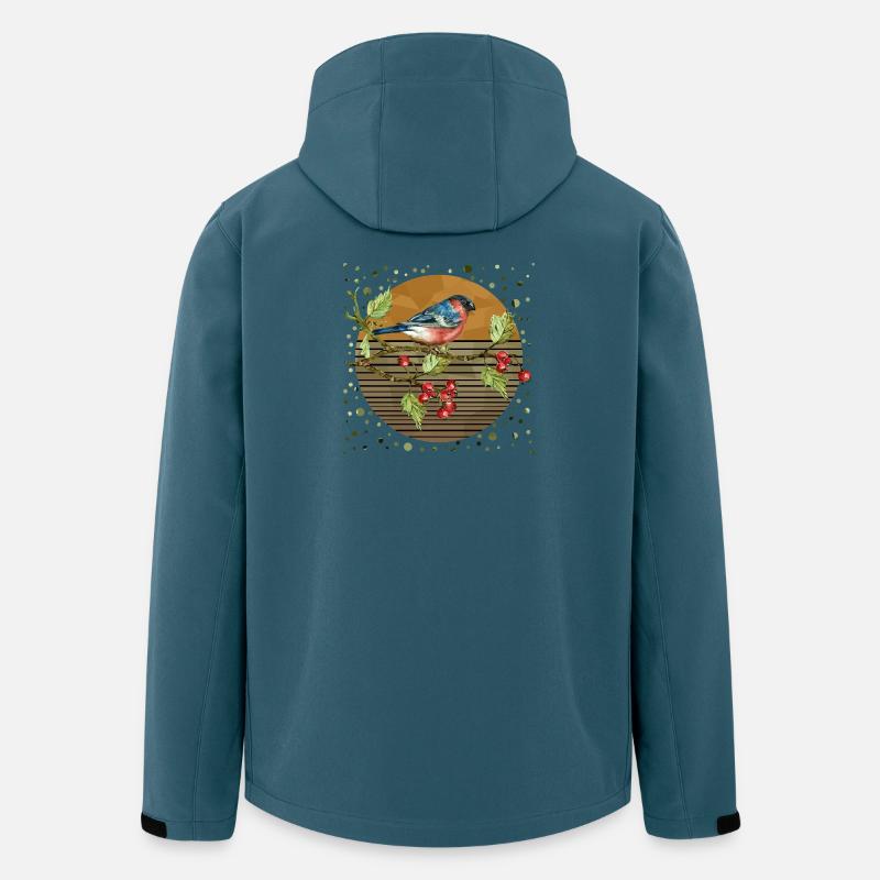 Bunter Vogel - Recycelte Männer Softshell-Jacke von Stanley/Stella - Dunkles Petrol